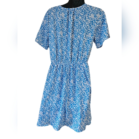 Sienna Sky , Size, S Blue and White Tie Front Mini Sundress - Picture 2 of 2